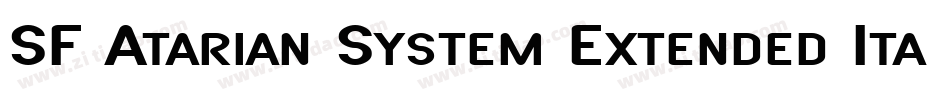 SF Atarian System Extended Italic字体转换